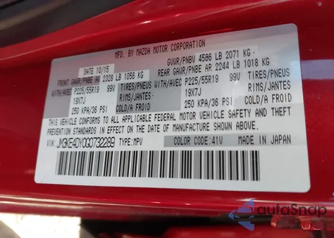 2016 Mazda Cx-5 Grand Touring z USA, uszkodzony, nr VIN JM3KE4DY0G0732289